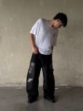 QUẦN DÀI "WHENEVER" DOUBLE-KNEE LEATHER PANTS / BLACK
