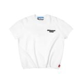Áo dệt “WHENEVER” BASIC EMBOSSED LOGO WAFFLE T-SHIRT / WHITE