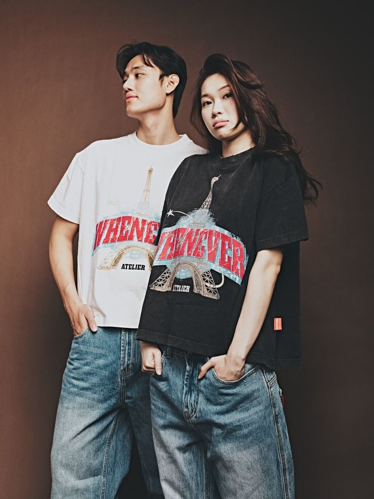 ÁO "WHENEVER" PARIS T-SHIRT / BLACK