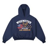 "WHENEVER" LA HOODIE / NAVY