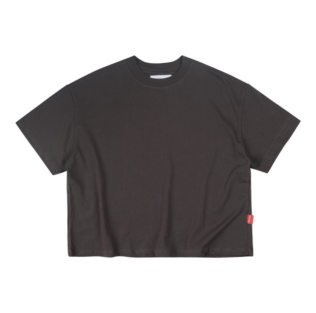 "WHENEVER" SS25 BLANK T-SHIRT / DARK BROWN