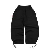 “WHENEVER” BASIC LOGO KNIT PANT PREMIUM VER 2 / BLACK