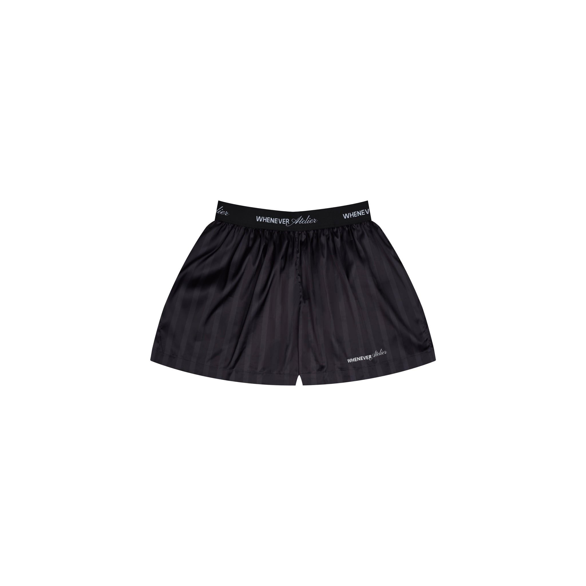“WHENEVER” QUẦN SATIN PAJAMA SHORTS / BLACK