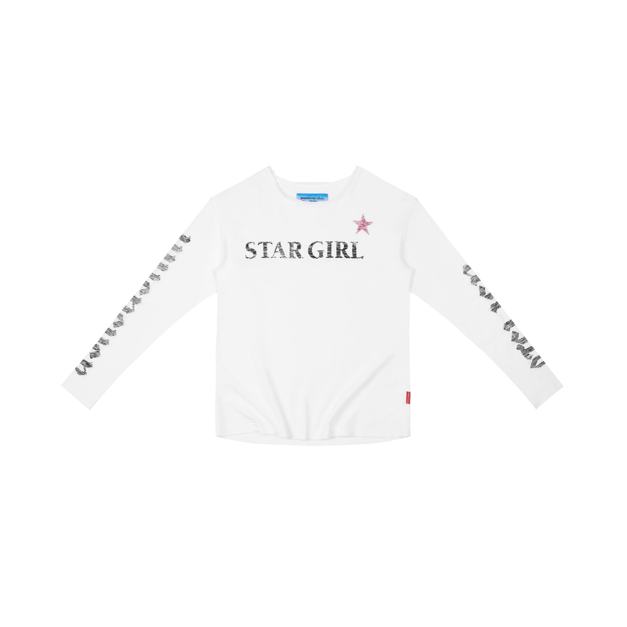 ÁO TAY DÀI  “WHENEVER” STAR GIRL LONG SLEEVE / WHITE