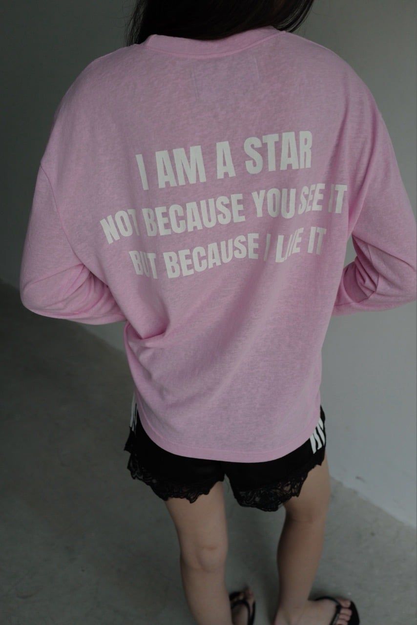 Áo tay dài "WHENEVER" STAR MANIFESTO LONGSLEEVES/ PINK
