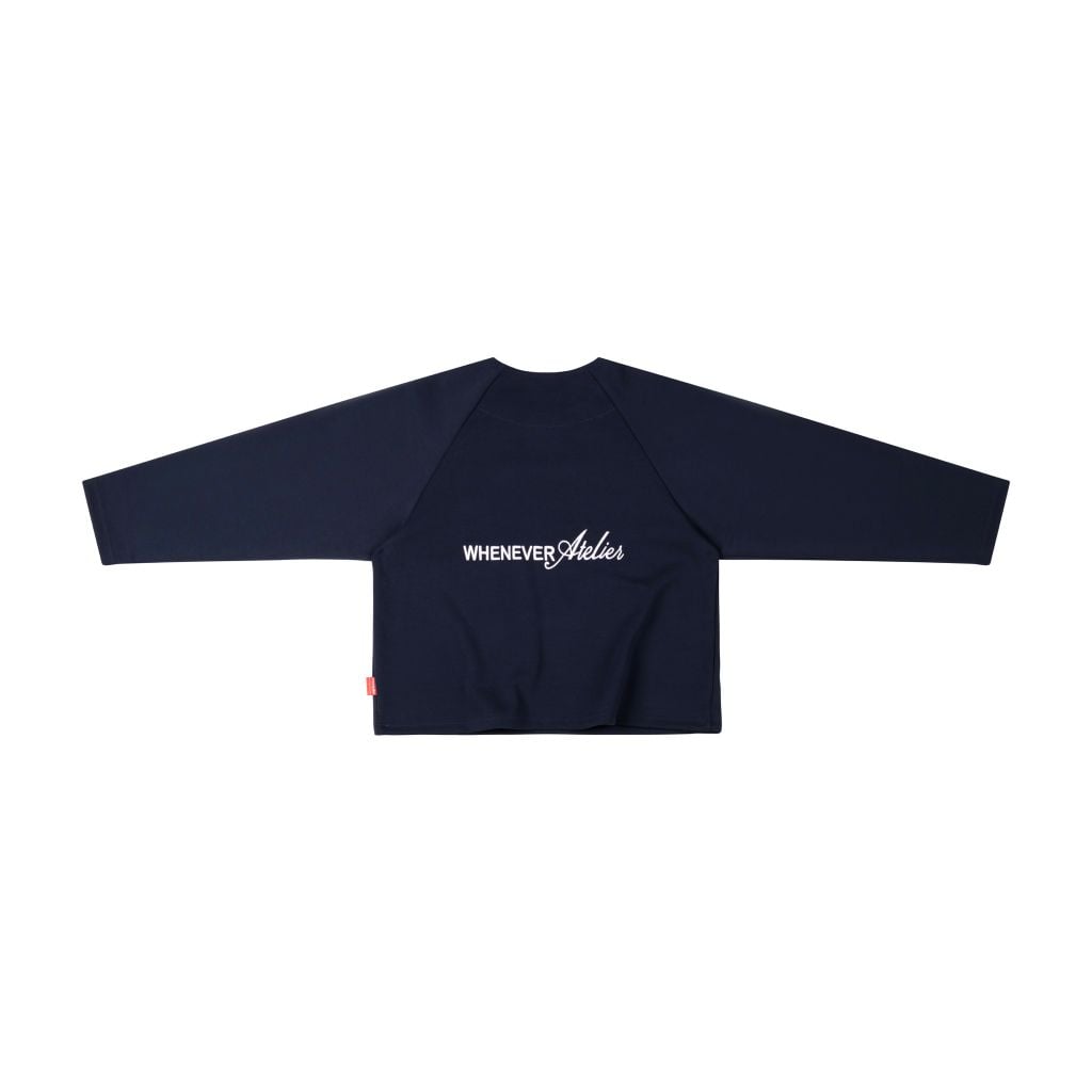 "WHENEVER" BASIC RAGLAN LONGSLEEVE T-SHIRT / DARK NAVY