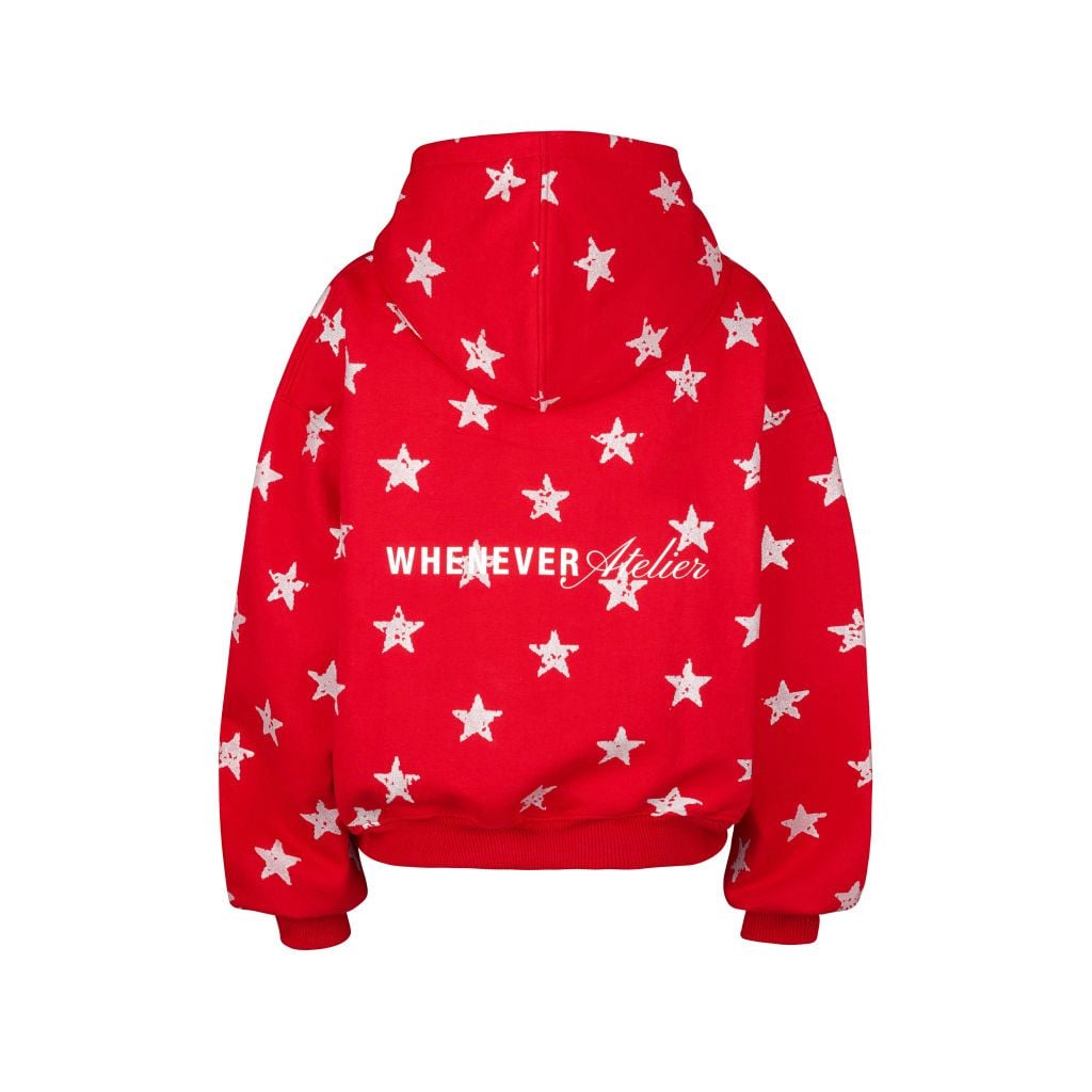 “WHENEVER” STAR GIRL HOODIE / RED