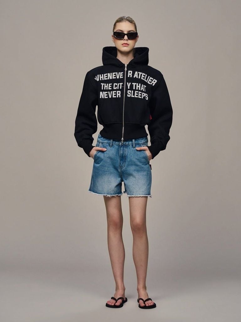 QUẦN “WHENEVER” WASHED DENIM SHORTS / BLUE