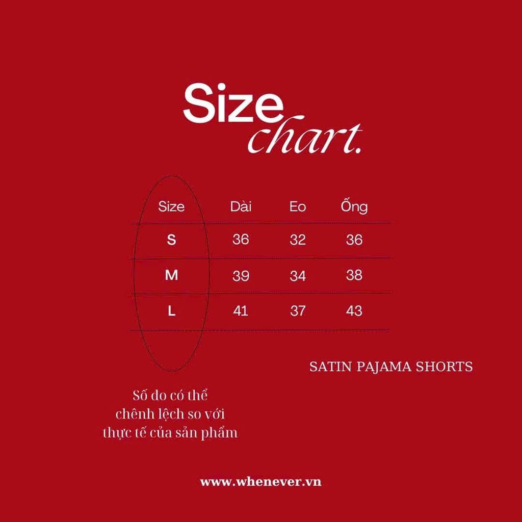 “WHENEVER” QUẦN SATIN PAJAMA SHORTS / RED