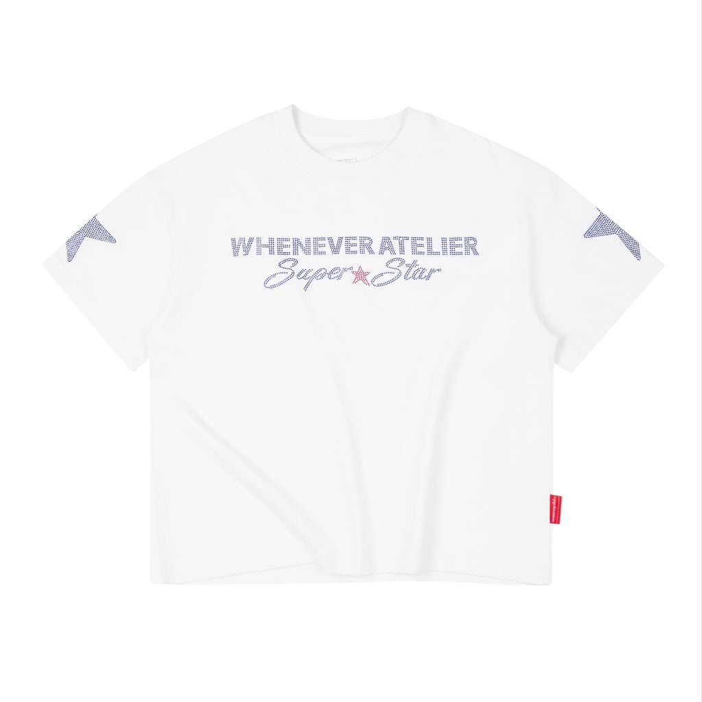 "WHENEVER" SUPER STAR T-SHIRT / WHITE