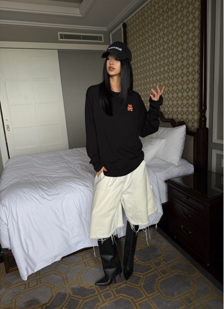 ÁO “WHENEVER” LITTLE BEAR LONGSLEEVES T-SHIRT VER 2/ BLACK
