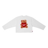 “WHENEVER” BEAR LONG SLEEVES T-SHIRT / WHITE