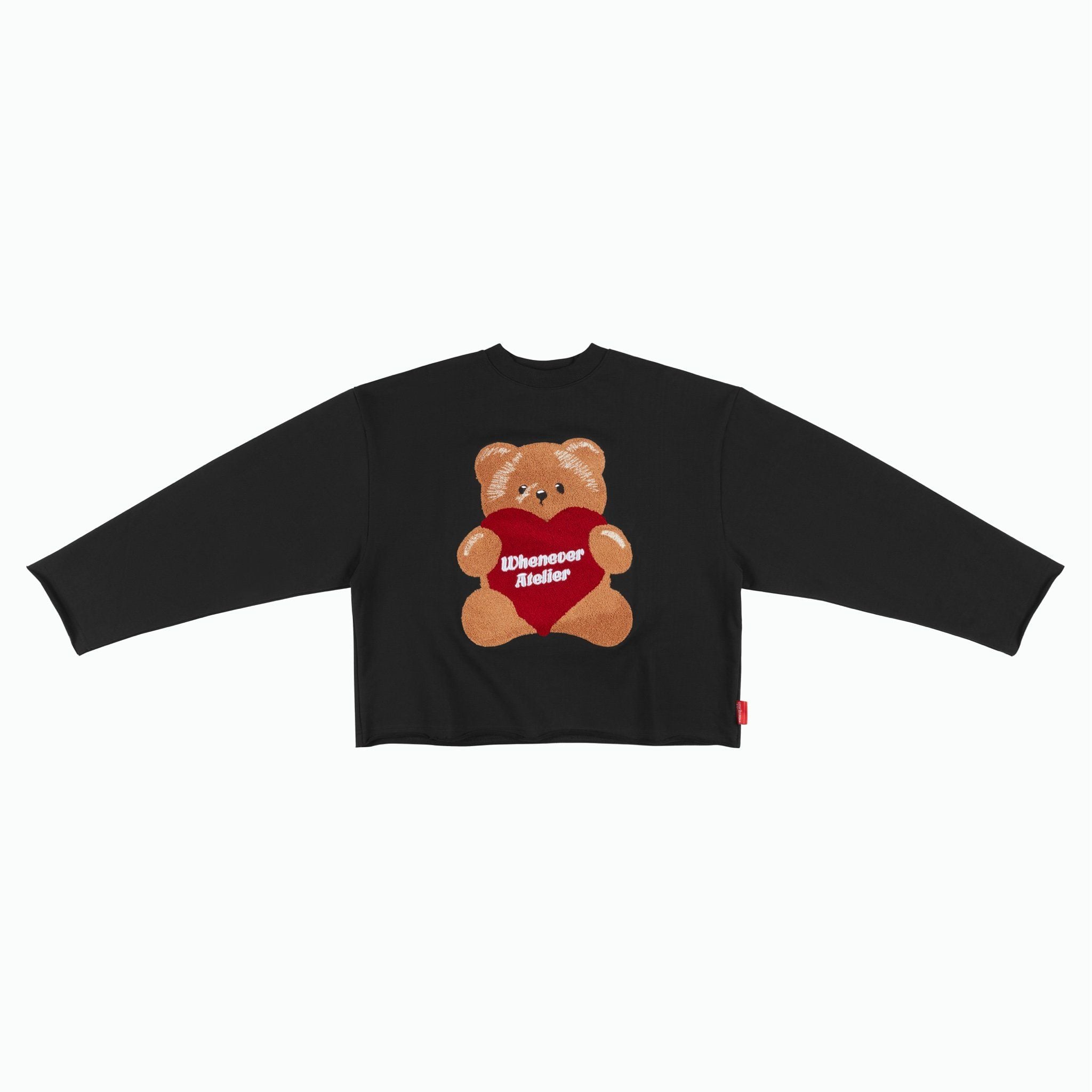 “WHENEVER” BEAR LONG SLEEVES T-SHIRT / BLACK