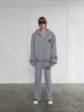 ÁO HOODIE DỆT LEN CÓ MŨ KÉO KHÓA "WHENEVER" GRAND WAFFLE ZIP HOODIE/ GREY