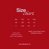 “WHENEVER” BASIC LOGO KNIT PANT PREMIUM VER 2 / BLACK