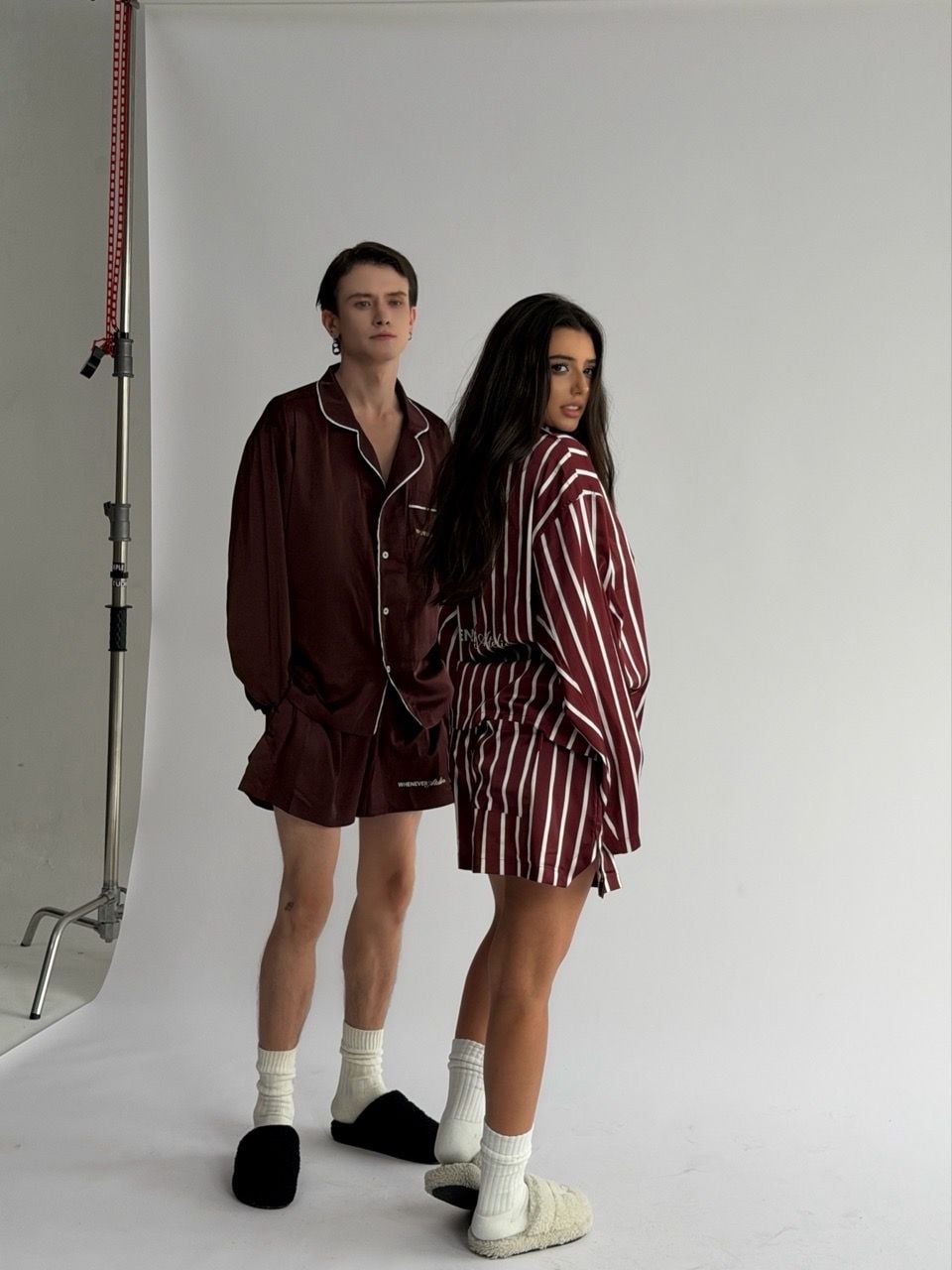 “WHENEVER” QUẦN SATIN PAJAMA SHORTS / RED