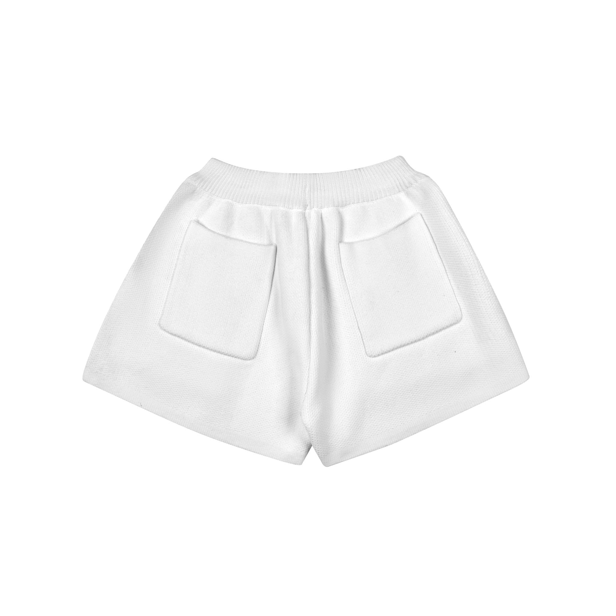 QUẦN DỆT KIM "WHENEVER" BASIC LOGO KNIT SHORTS / WHITE