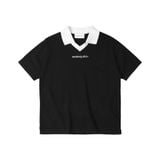 “WHENEVER” WA POLO SHIRT / BLACK