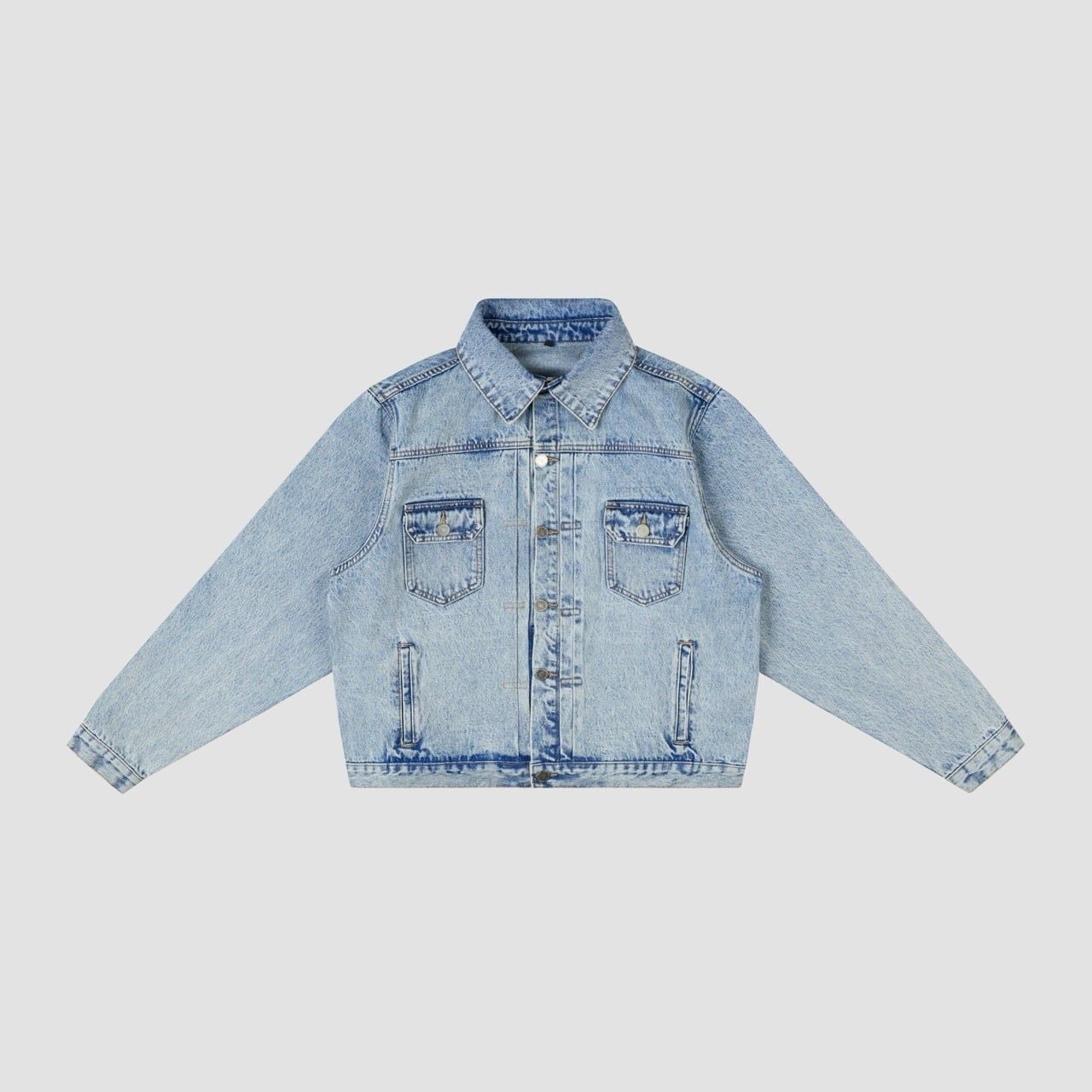 “WHENEVER” BASIC DENIM JACKET/ WASH BLUE
