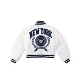 “WHENEVER” NEW YORK BOMBER / WHITE