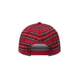 “WHENEVER” PLAID SURDECAP / SCARLET