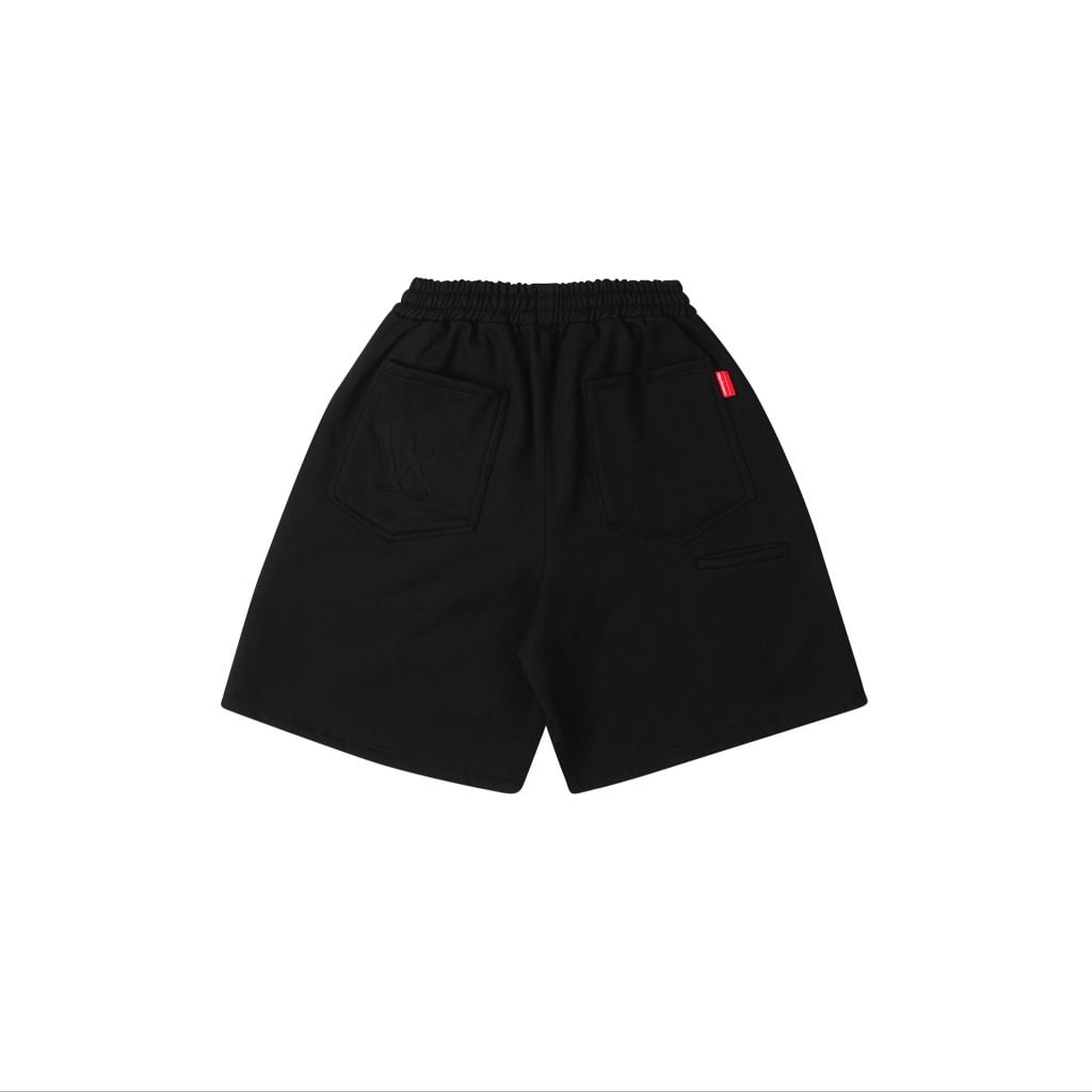 “WHENEVER” BAGGY SWEATSHORTS VER2 / BLACK