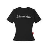 ÁO “WHENEVER” SCRIPT BABY TEE / BLACK