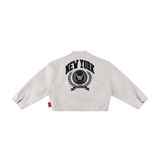 “WHENEVER” NY LEATHER JACKET / WHITE