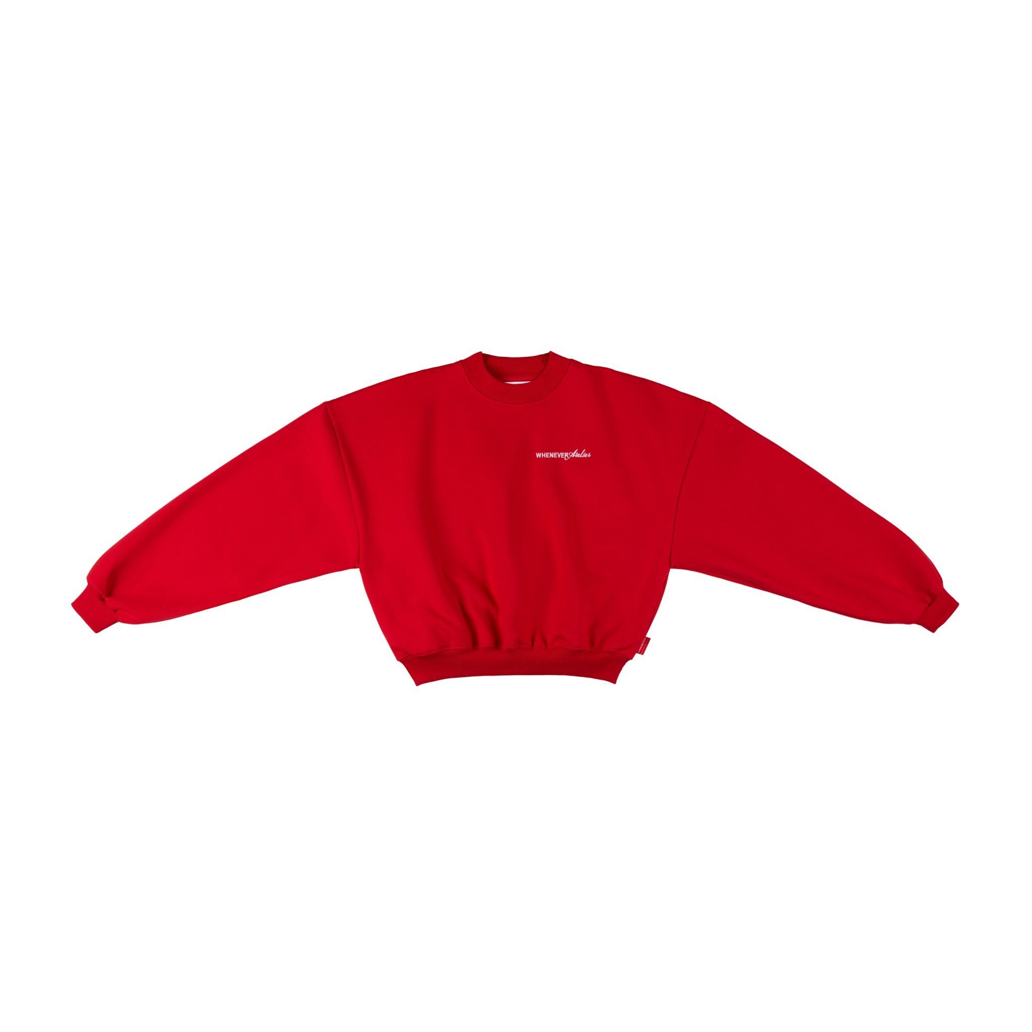 “WHENEVER” BASIC SWEATER / RED