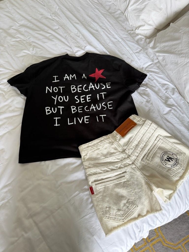 ÁO "WHENEVER" I AM A STAR T-SHIRT / BLACK