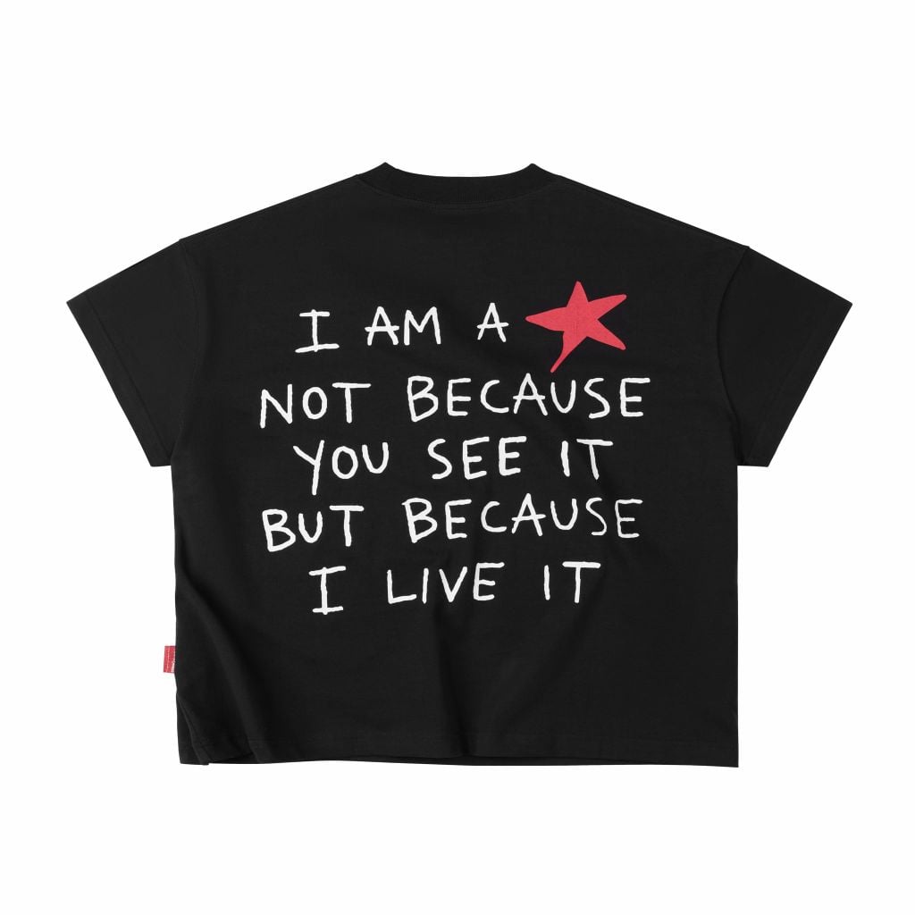 ÁO "WHENEVER" I AM A STAR T-SHIRT / BLACK
