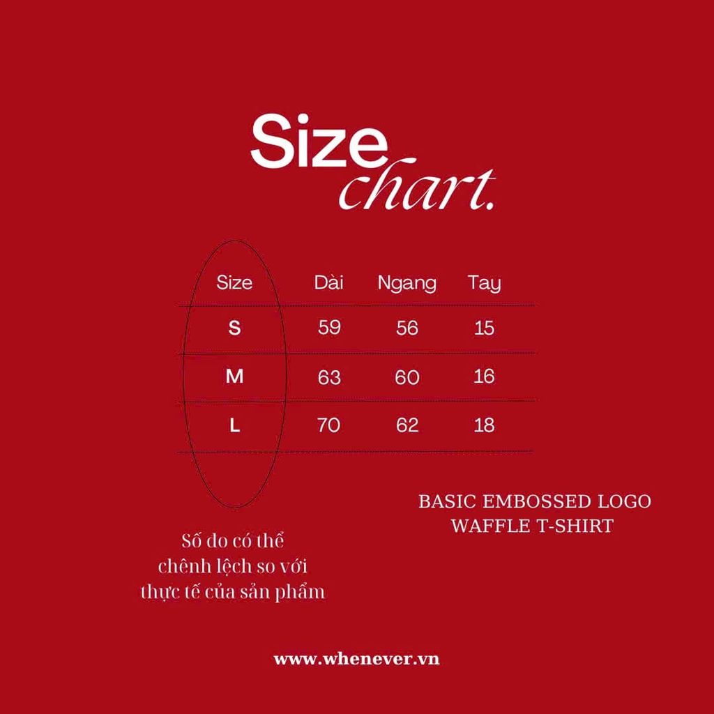 Áo dệt “WHENEVER” BASIC EMBOSSED LOGO WAFFLE T-SHIRT / BLACK