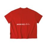 “WHENEVER” BEAR T-SHIRT / RED