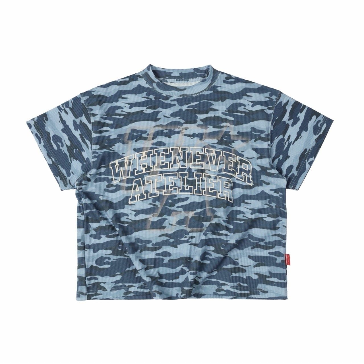 ÁO “WHENEVER” WAFFLE CAMO T-SHIRT / BLUE