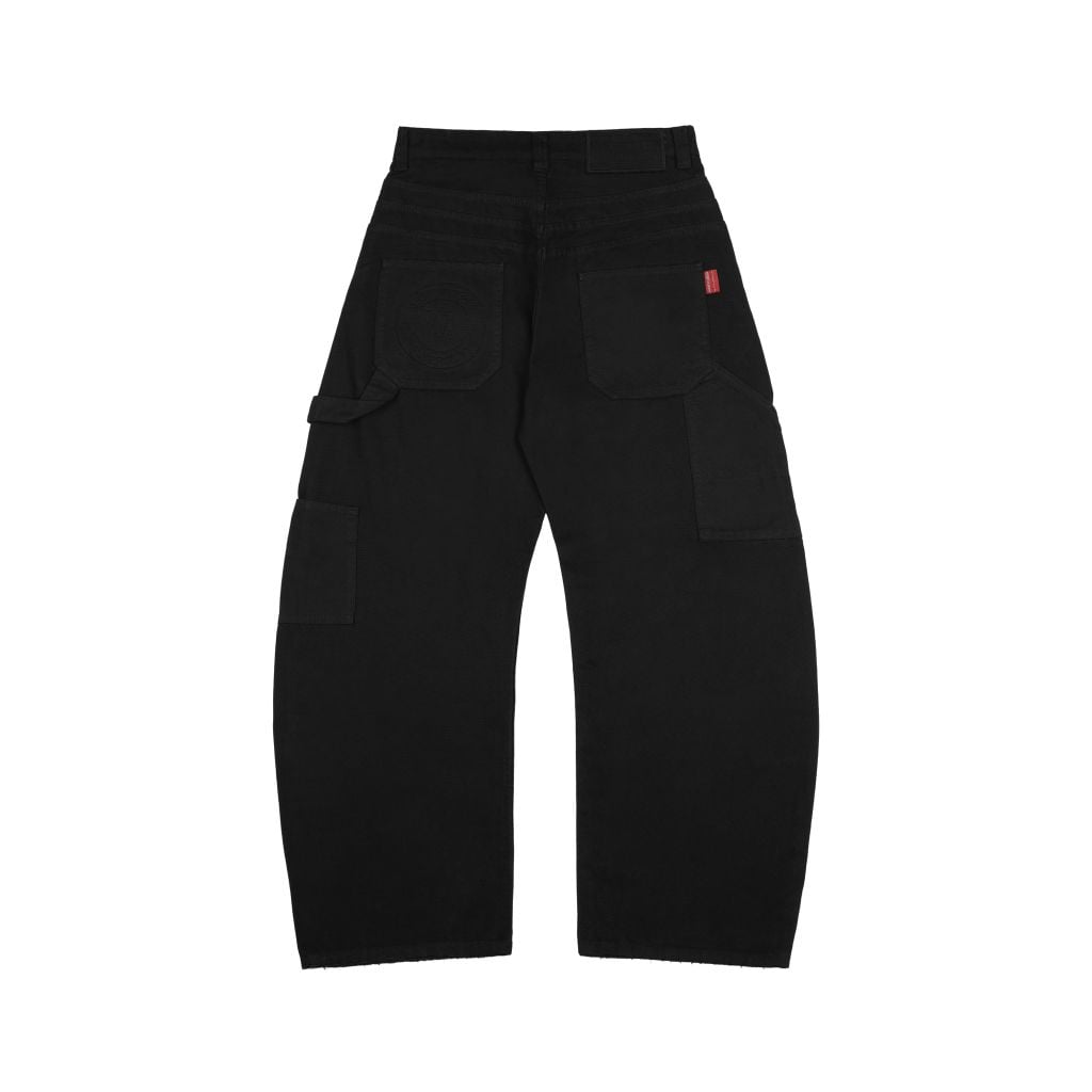 QUẦN DÀI "WHENEVER" DOUBLE-KNEE LEATHER PANTS / BLACK
