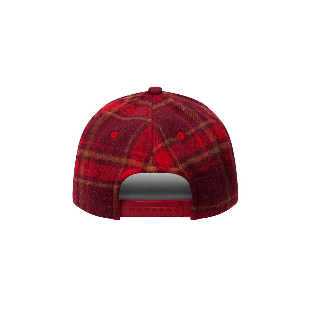 “WHENEVER” PLAID SURDECAP / BURGUNDY