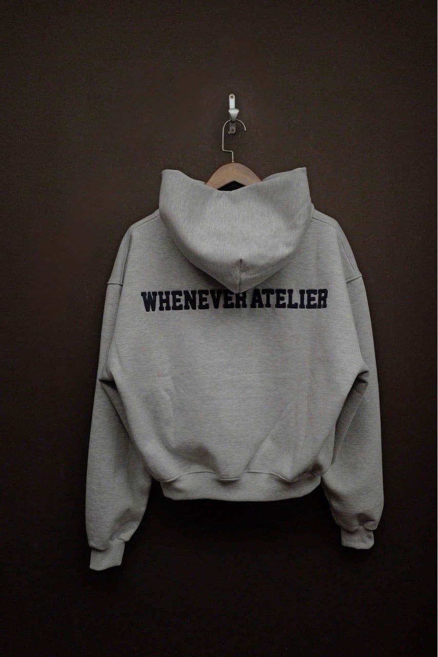 ÁO KHOÁC "WHENEVER" BASIC ZIP-UP HOODIE SS26 / PREMIUM GREY