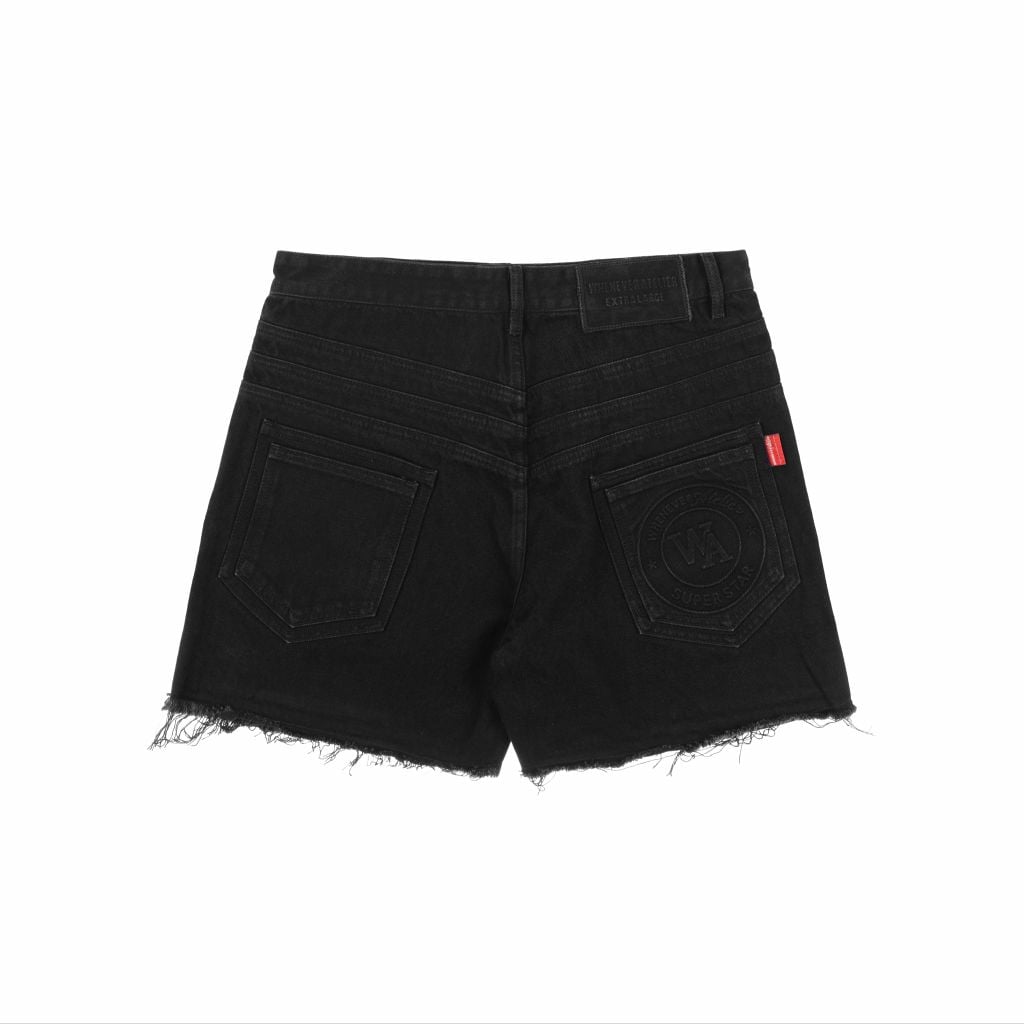 QUẦN "WHENEVER" SIGNATURE WASHED DENIM SHORTS / BLACK