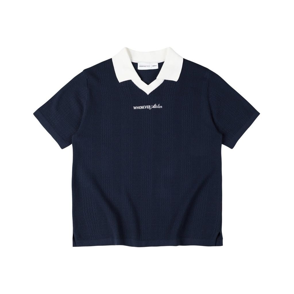 “WHENEVER” WA POLO SHIRT / NAVY