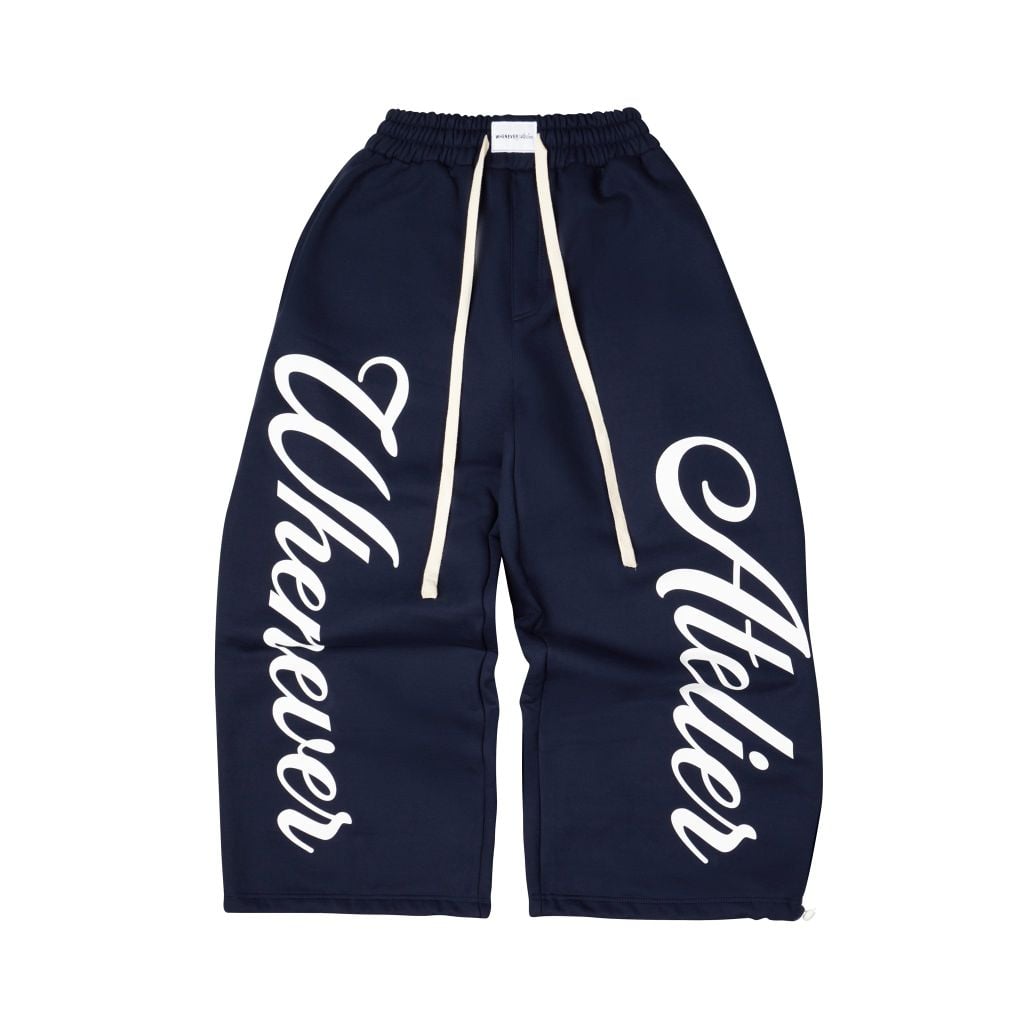 “WHENEVER” WA SWEATPANTS / NAVY