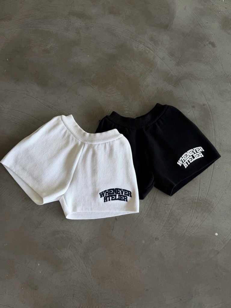 QUẦN DỆT KIM "WHENEVER" BASIC LOGO KNIT SHORTS / BLACK