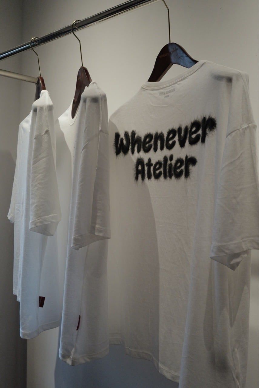 ÁO “WHENEVER” FUZZY LOGO TEE/ WHITE