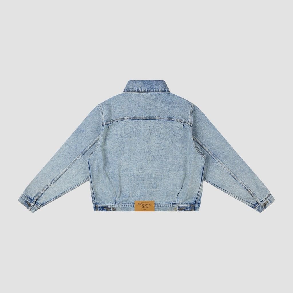 “WHENEVER” BASIC DENIM JACKET / WASH BLUE