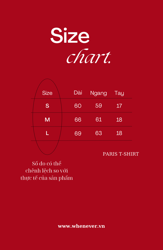 ÁO "WHENEVER" PARIS T-SHIRT / BLACK