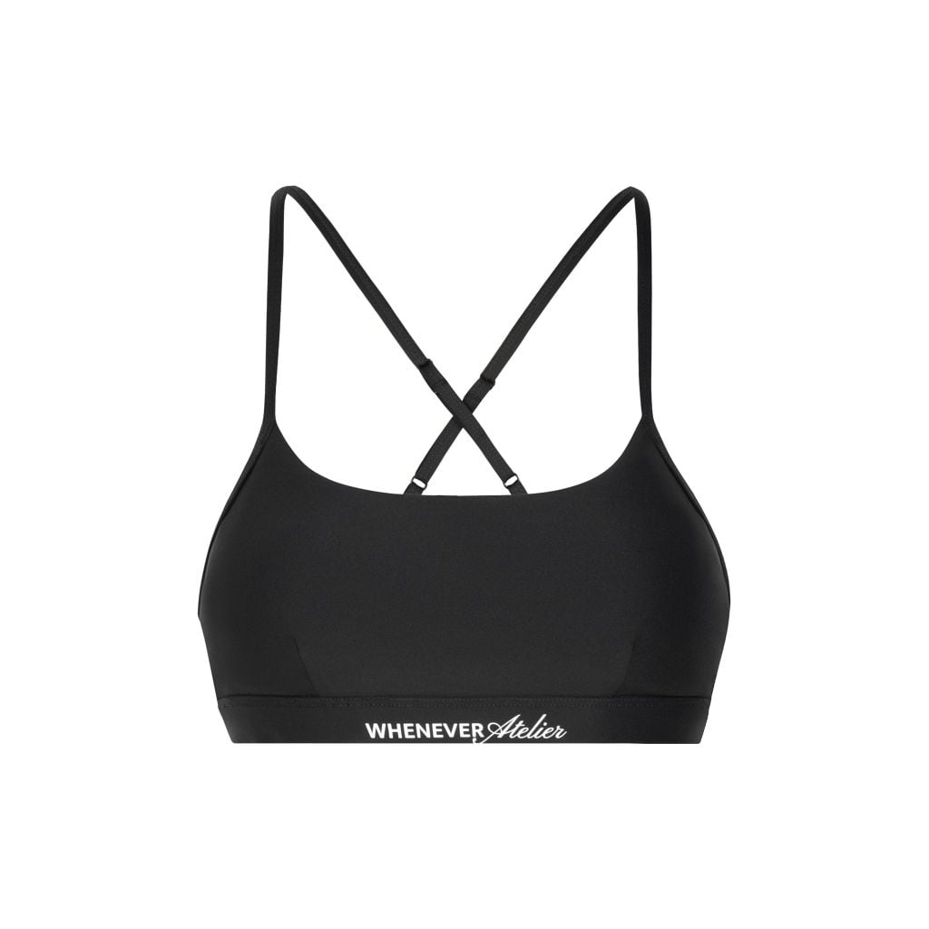 "WHENEVER" BASIC RACERBACK BRA / BLACK
