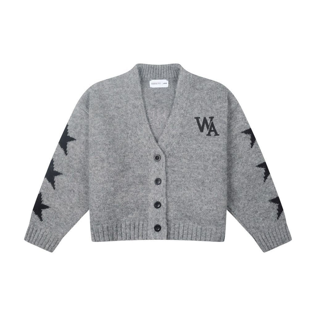 “WHENEVER” STAR CARDIGAN / GREY