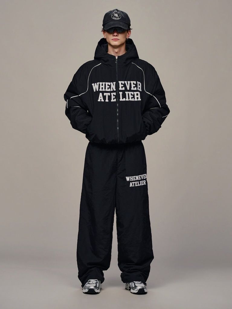 ÁO KHOÁC ''WHENEVER'' EMBROIDERED NYLON JACKET / BLACK