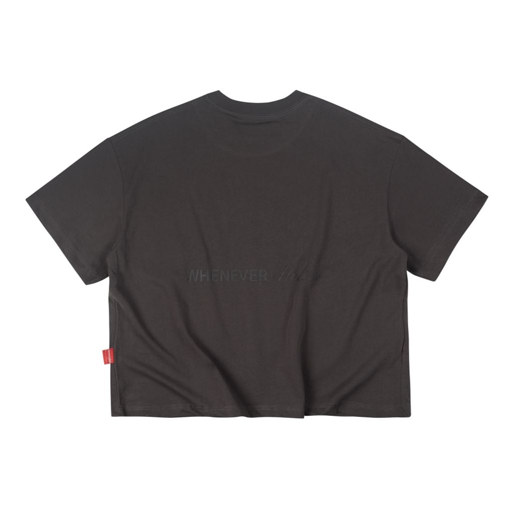 "WHENEVER" SS25 BLANK T-SHIRT / DARK BROWN
