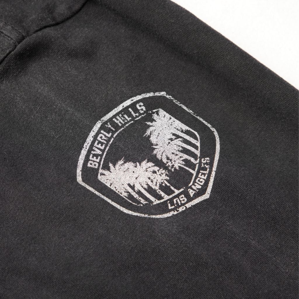 “WHENEVER” SPARKLE WASHED T-SHIRT / BLACK