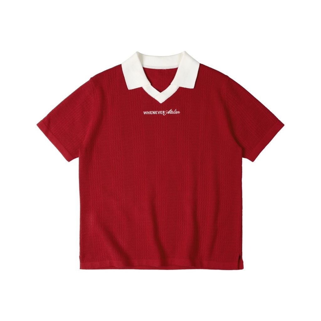 “WHENEVER” WA POLO SHIRT / RED